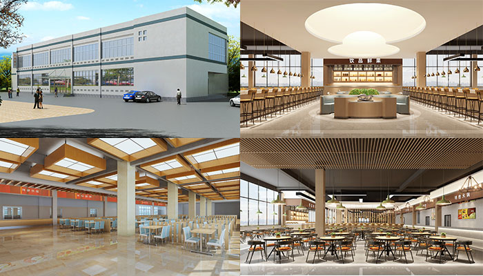 湖北熊猫体育的学校食堂